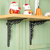 Vista 2 de Sungmor Soportes de estante de hierro fundido resistentes a la corrosión, resistentes a la corrosión en ángulo recto de 90° para colgar en la pared