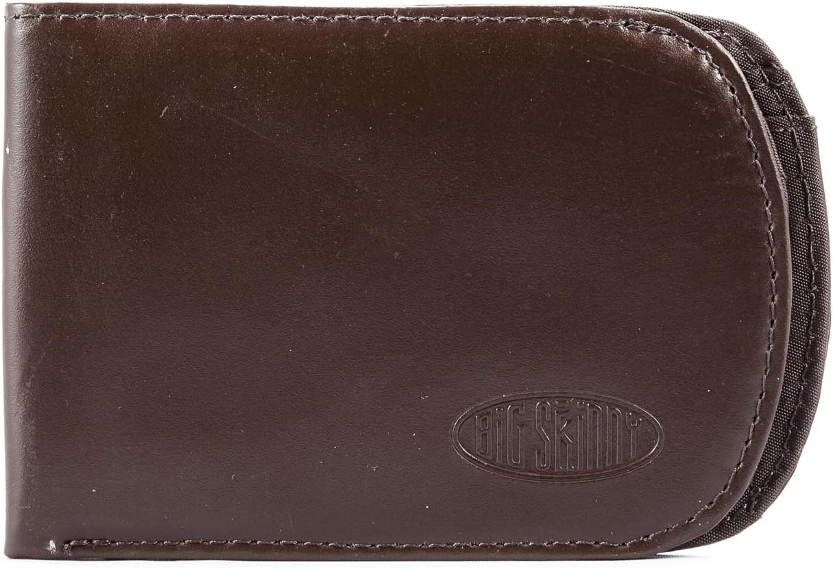 Big Skinny Men's Curve Leather BiFold Slim Wallet, Brown Amazon.ca