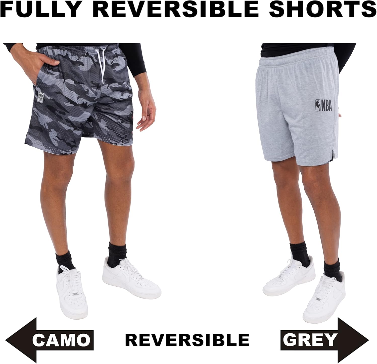 Ultra Game NBA Men's Active Locker Room Short, Black Camo, XX-Large - Image 3