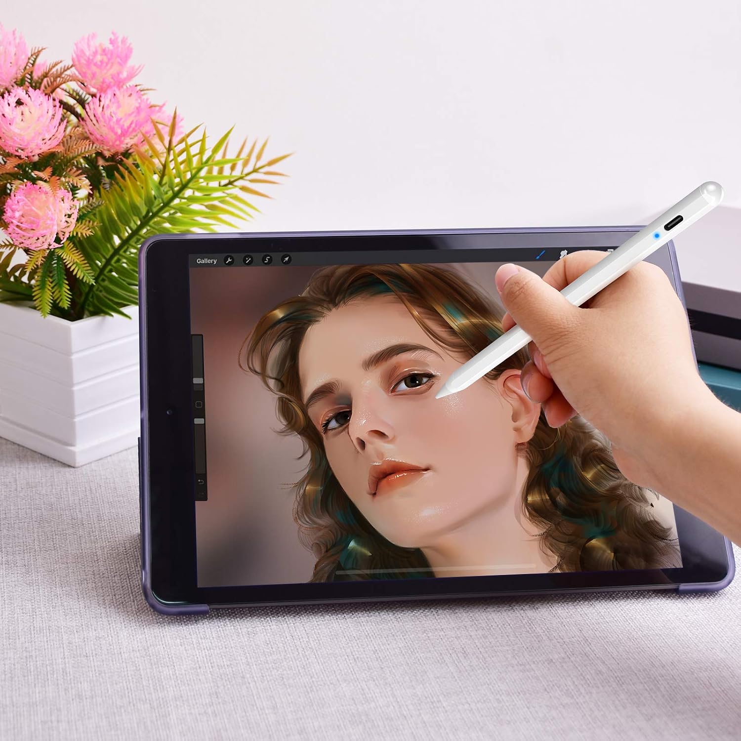 MILPROX Magnetic Charging Stylus Pen for iPad 2018-2023: High-Precision, Palm Rejection, and Tilt Design Pencil for iPad Pro iPad Air iPad Mini-White