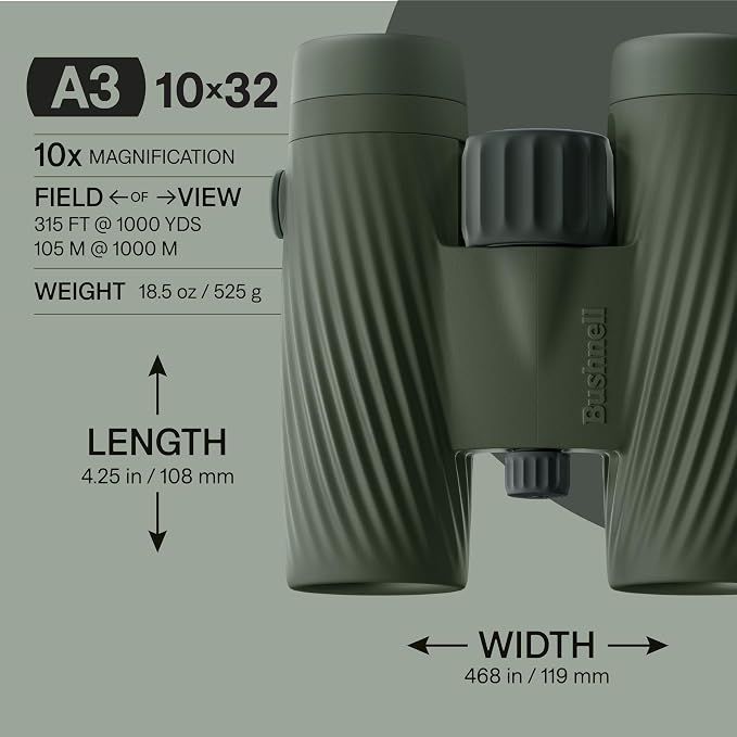 Binoculares Bushnell A3 10x32 Compactos Impermeables miniatura 2