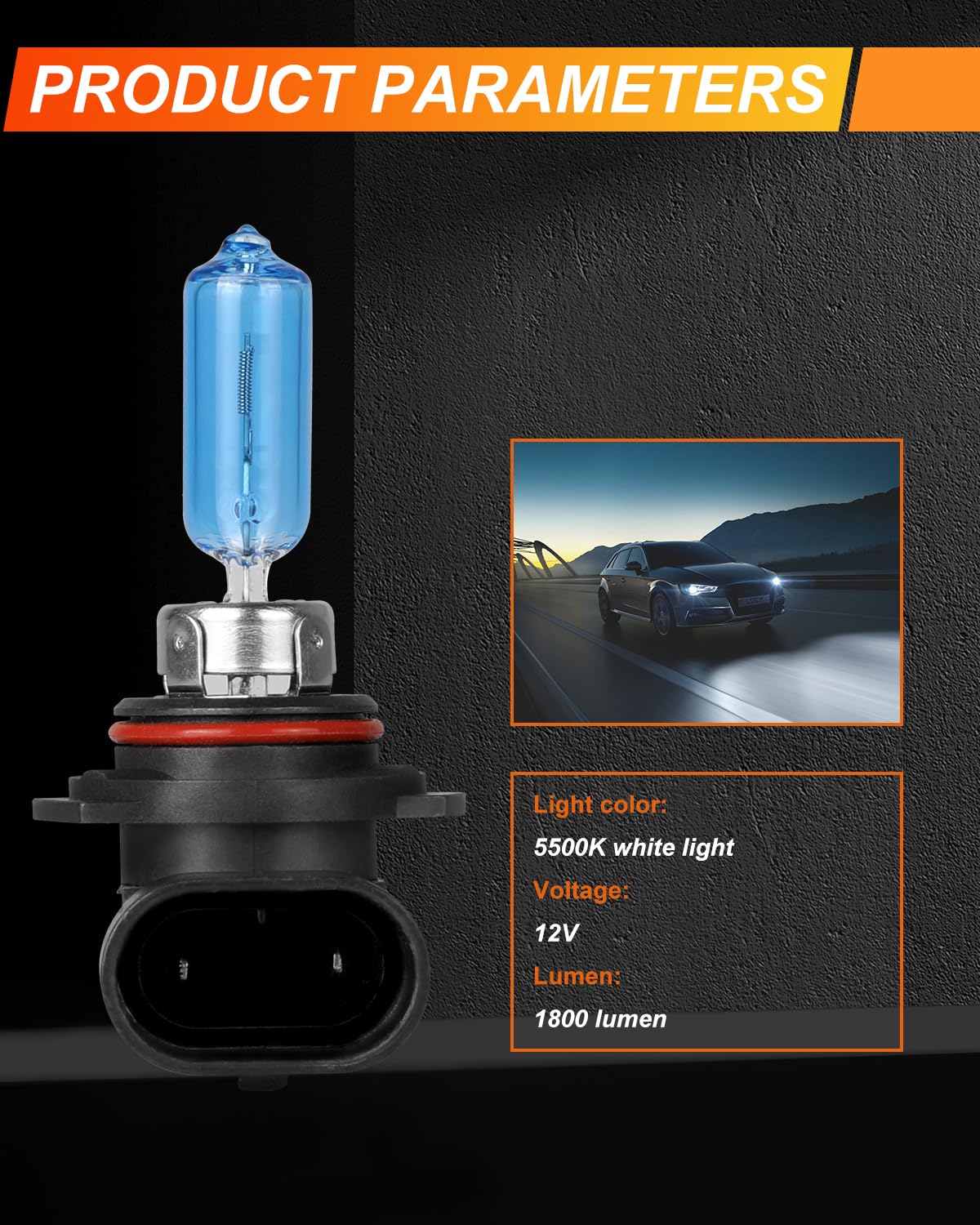 Halogen Headlight Bulbs 9012/HIR2 For Ford Edge 2011-2014 | 5000K White  Super Bright Pack Of 2 9012 Led Headlight Bulb, image size:1200x1500