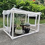 家庭用小型ビニールハウス 折り畳み式工具不要 チャック開閉 ベランダ・家庭菜園適用 複数サイズ (50*40*40cm)