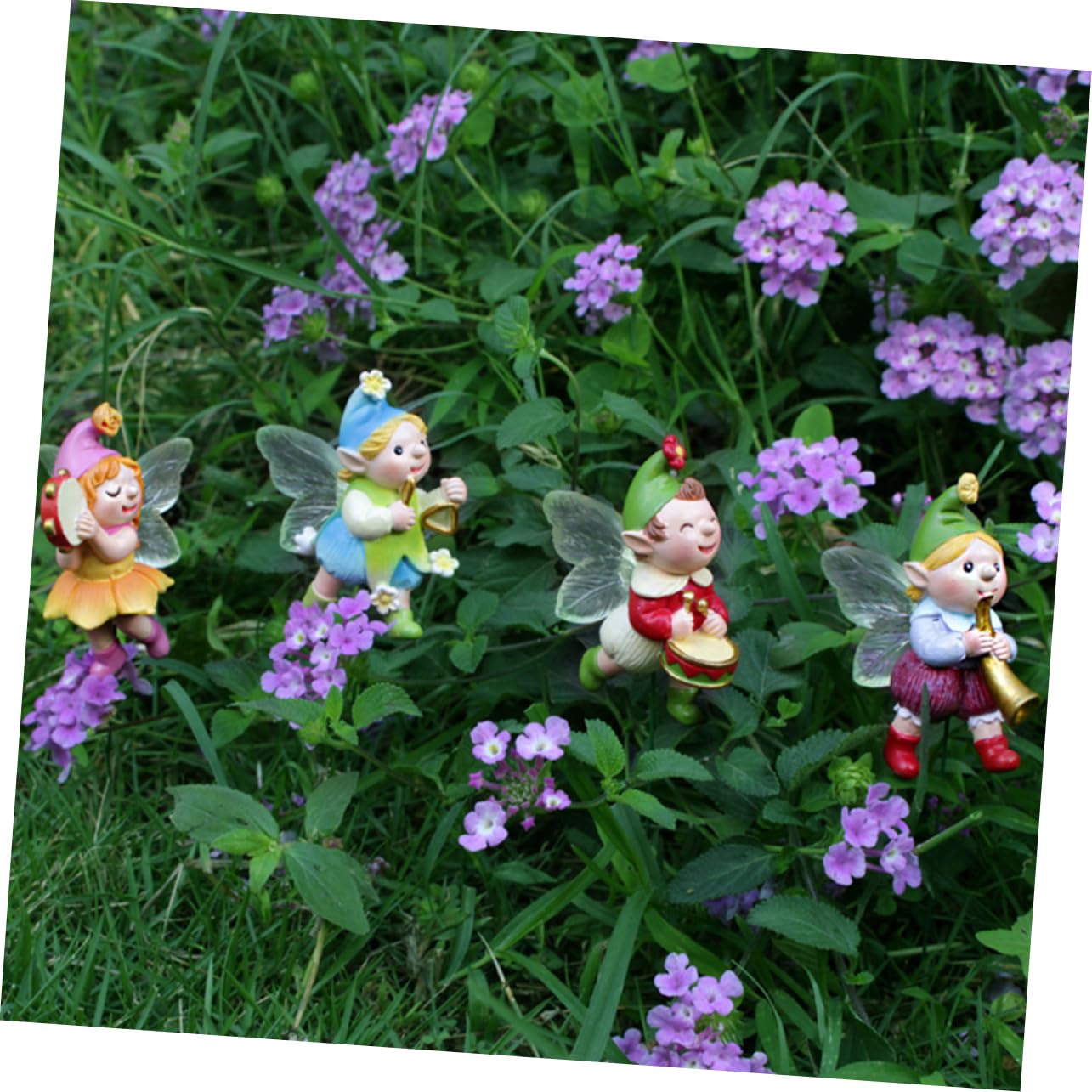 Toyvian 5 Sätze Teiliges Feengarten Figuren Dekorative Gartenstecker Harz Für Blumentöpfe Und Bonsai Charmante Deko Für Terrasse Gartenliebhaber Und Familien 4 Stücke * 5