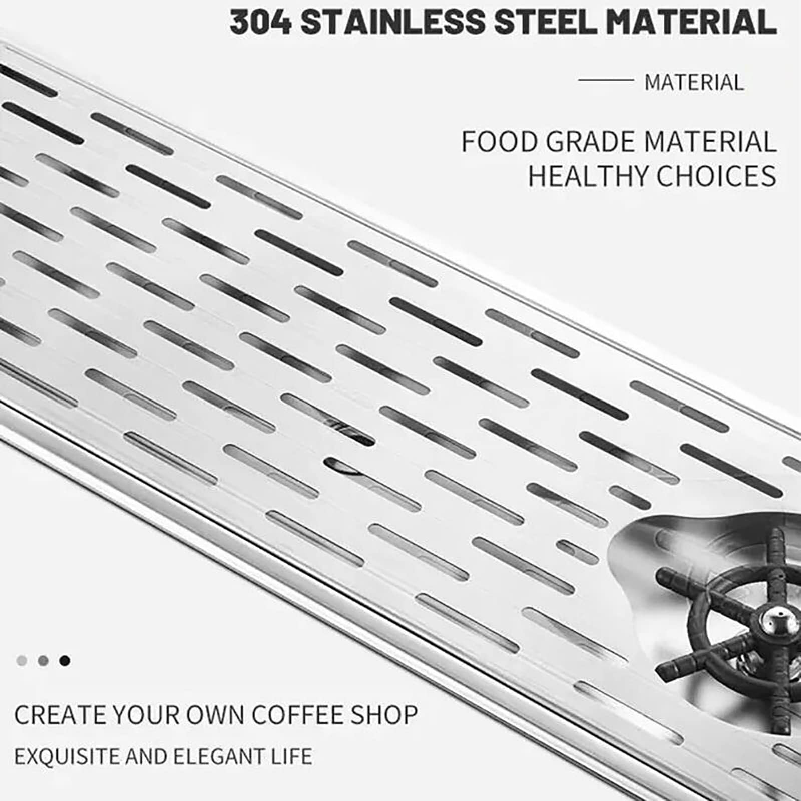 Arandela para jarra, limpiador de vidrio de acero inoxidable, bandeja de drenaje y goteo, limpiador de vasos de alta presión, no requiere energía para la cocina del hogar, cafetería