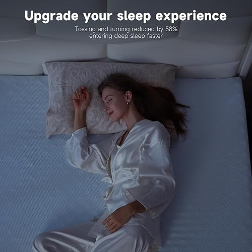 Miniatura 2 de WAVV Cubrecolchón de espuma viscoelástica de gel de 3 pulgadas, tamaño Queen, funda de colchón de caja de huevos, almohadilla de enfriamiento, con
