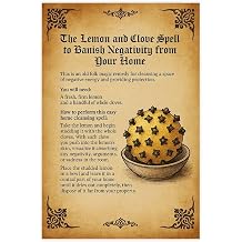AUHUE Banish Bad Vibes with The Lemon & Clove Spell Canvas Poster Living Room Printing Landscape Decoration Painting Office Room Decor Unframe 12x18inch
