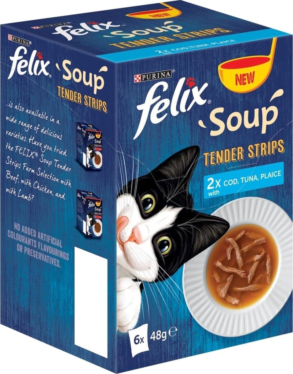 FELIX Soup Tender Strips Fish Selection Wet Cat Food 6x48g