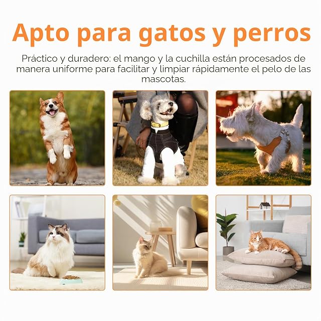 Foto 7 de 7 de Omnikryp 2 PCS Trimmmesser für Hunde, Cuchillo de Corte para Perro, Furminator Perro, Herramientas de Aseo