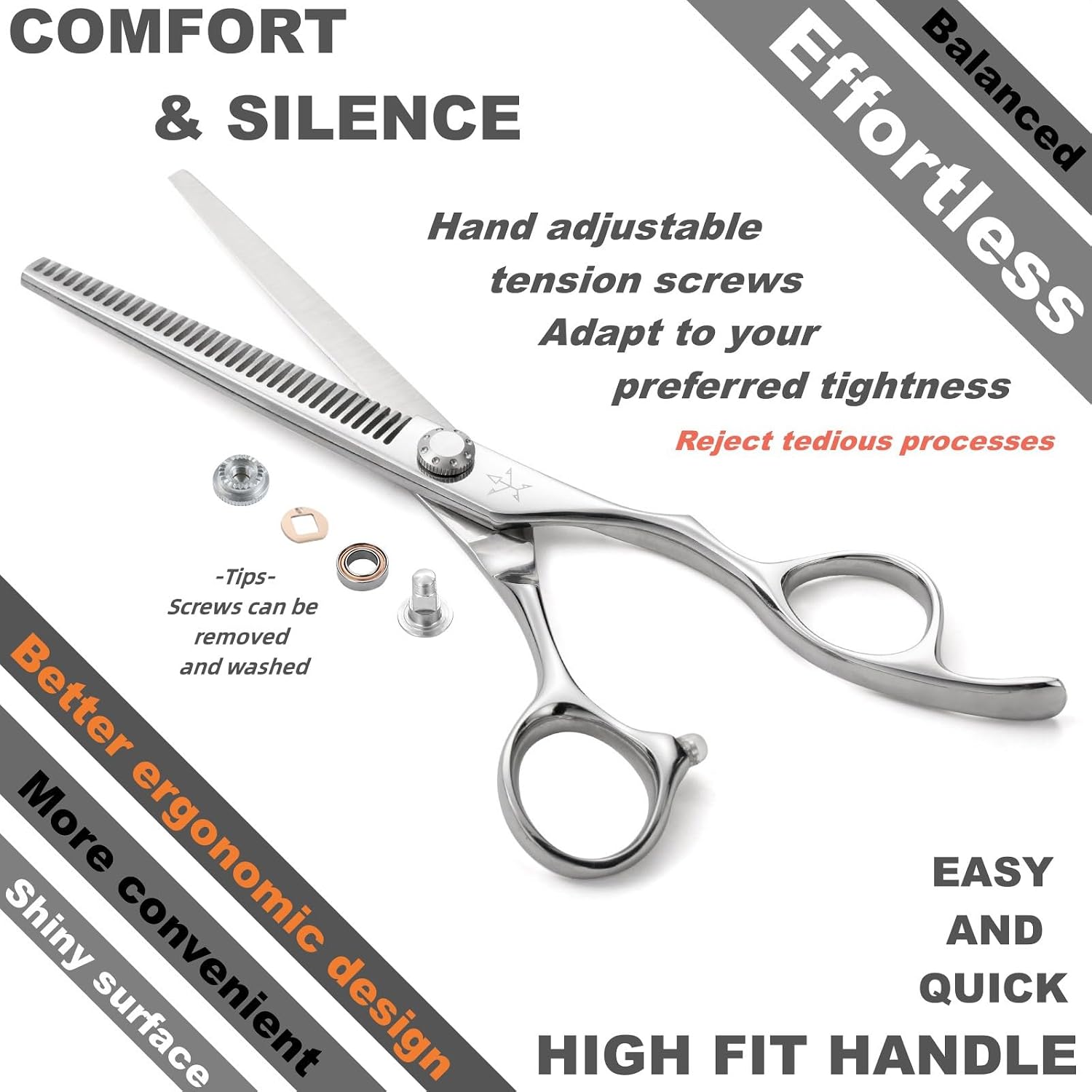 High-end Professional Extremely Very Sharp Barber Hair Cutting Scissors Hairdresser Shears For Hair 6.25 6.5 Inch Haircut Scissor Made Of Stainless Steel Alloy