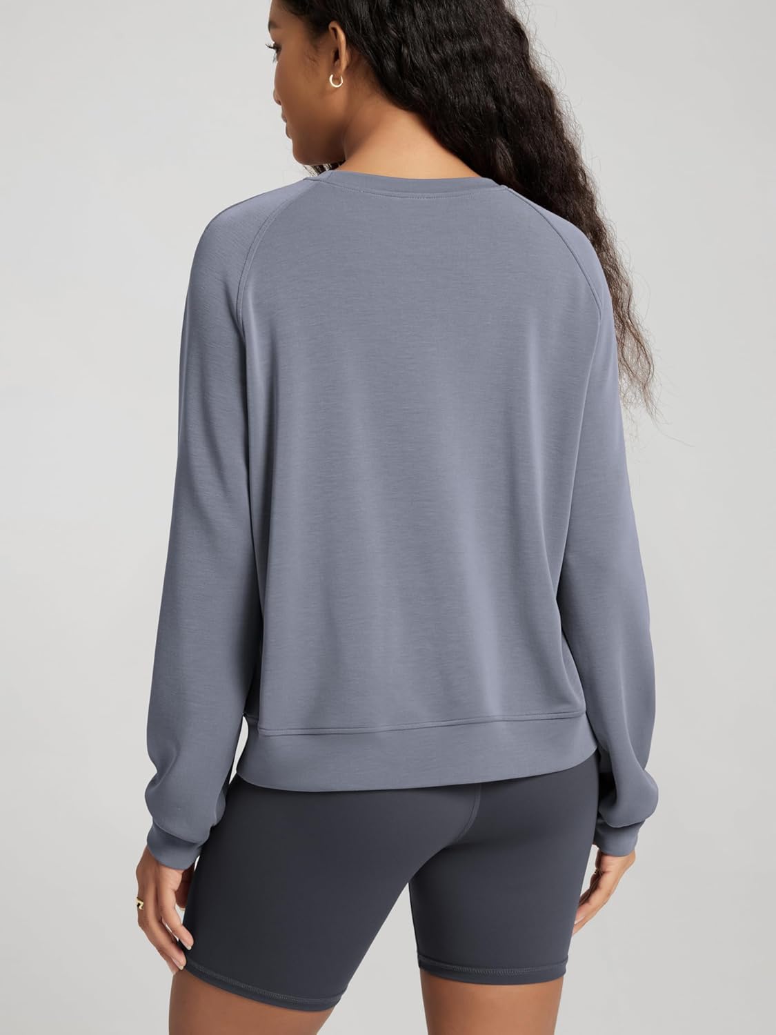 ODODOS Modal Soft Raglan Long Sleeves Sweatshirts for Women Oversized Crew Neck Pullover Tops - Image 2