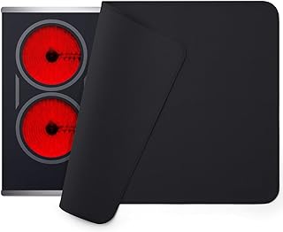 Fireproof and Waterproof Stove Top Covers, 21×29.5 inch Electric Stove Cover Mat, Glass Top Stove Cover - Ceramic Glass Cooktop Protector - Flat Top Oven Cover, Black Without Logo