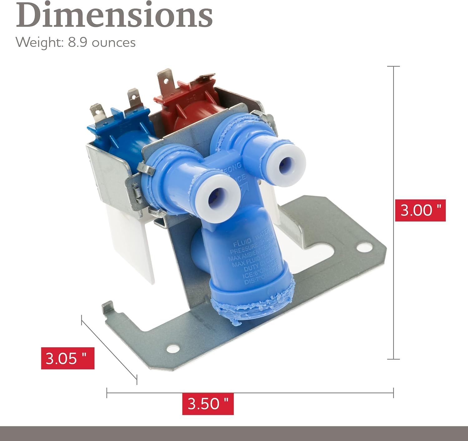 Parts Master Replacement for GE Refrigerator Water Valve with Guard - WR57X33326, PS16226572, AP6995571, 4960236, WV10032 - GE Refrigerator Parts