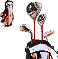 Vista 1 de Juego de palos de golf Precise X7 para niños – Juego junior de golf para niños y niñas con ejes de grafito ligeros, híbrido, putter y bolsa