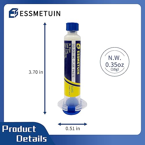 Miniatura 7 de Pasta de fundente de soldadura sin limpieza (paquete de 4), flujo de soldadura para soldadura electrónica, soldadura de estaño, flujo de soldadura
