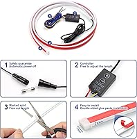 Vista 9 de Tira de luz LED cortable para debajo del capó, tira de luz LED para motor automotriz, guía de luz de giro, decorativa, impermeable, IP66, accesorios