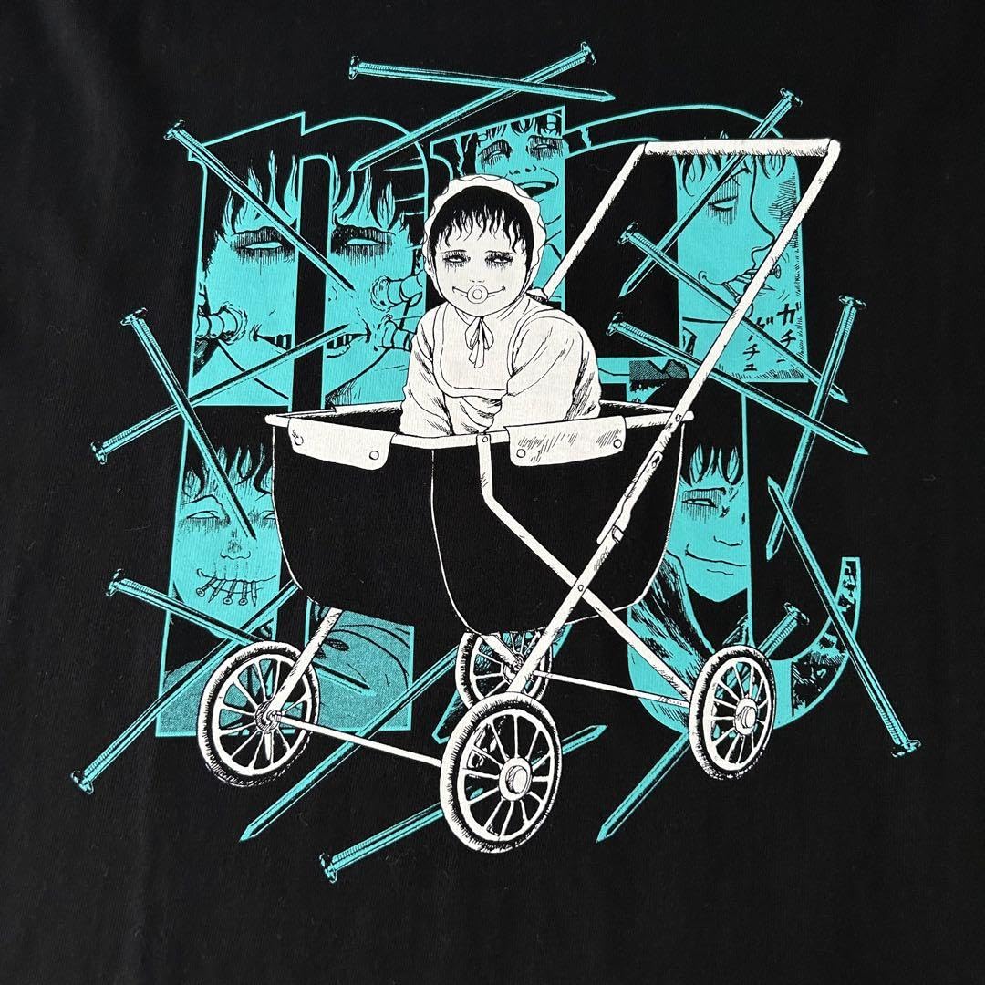 完売品 墓場の画廊 伊藤潤二 双一 釘 Tシャツ ホワイト 白 Lサイズ 伊藤潤二/双一 釘 Tシャツ/ホワイト｜墓場の画廊ONLINE STORE