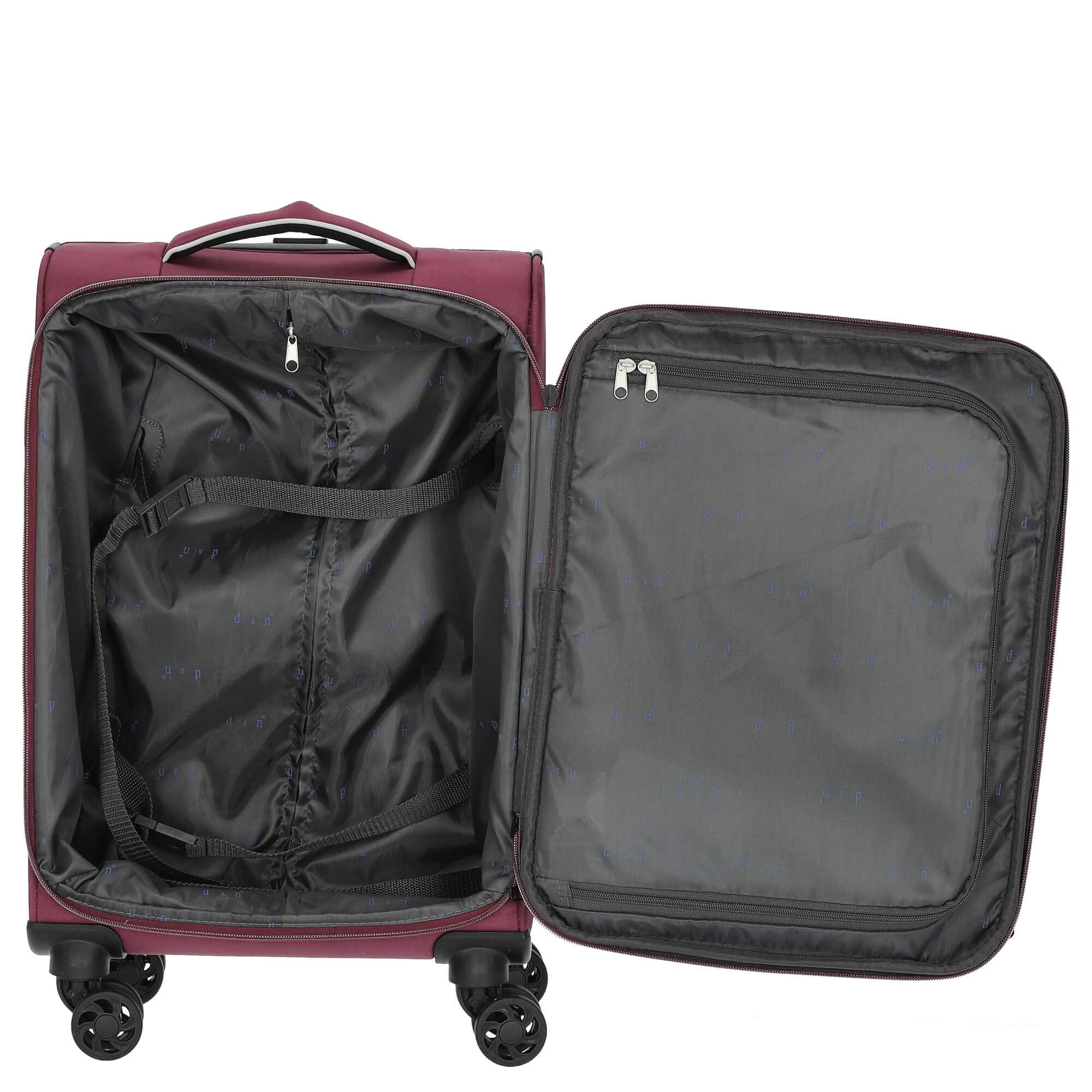 D&N Travel Line 9204-4-rolkowy wózek kabinowy S 55 cm, liliowy, Einheitsgröße, Swobodny