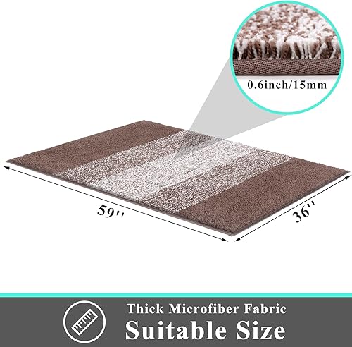 Miniatura 68 de Vaukki Tapete para puerta de entrada, antideslizante, absorbente, atrapador de lodo, tapete para el interior, tapete lavable para puerta de entrada