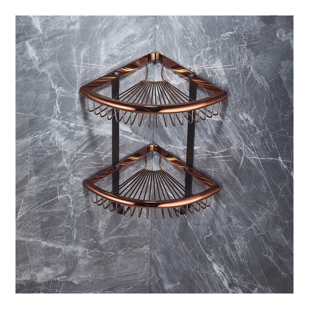 Corner Shower Caddy 2021 Bathroom Shelf Rose Black Double Layer Bathroom Corner Shelf Bathroom Holder Shower Room Basket