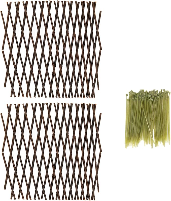 Wooden Trellis Expandable Plant Trellis Privacy Fence Artificial Hedge
