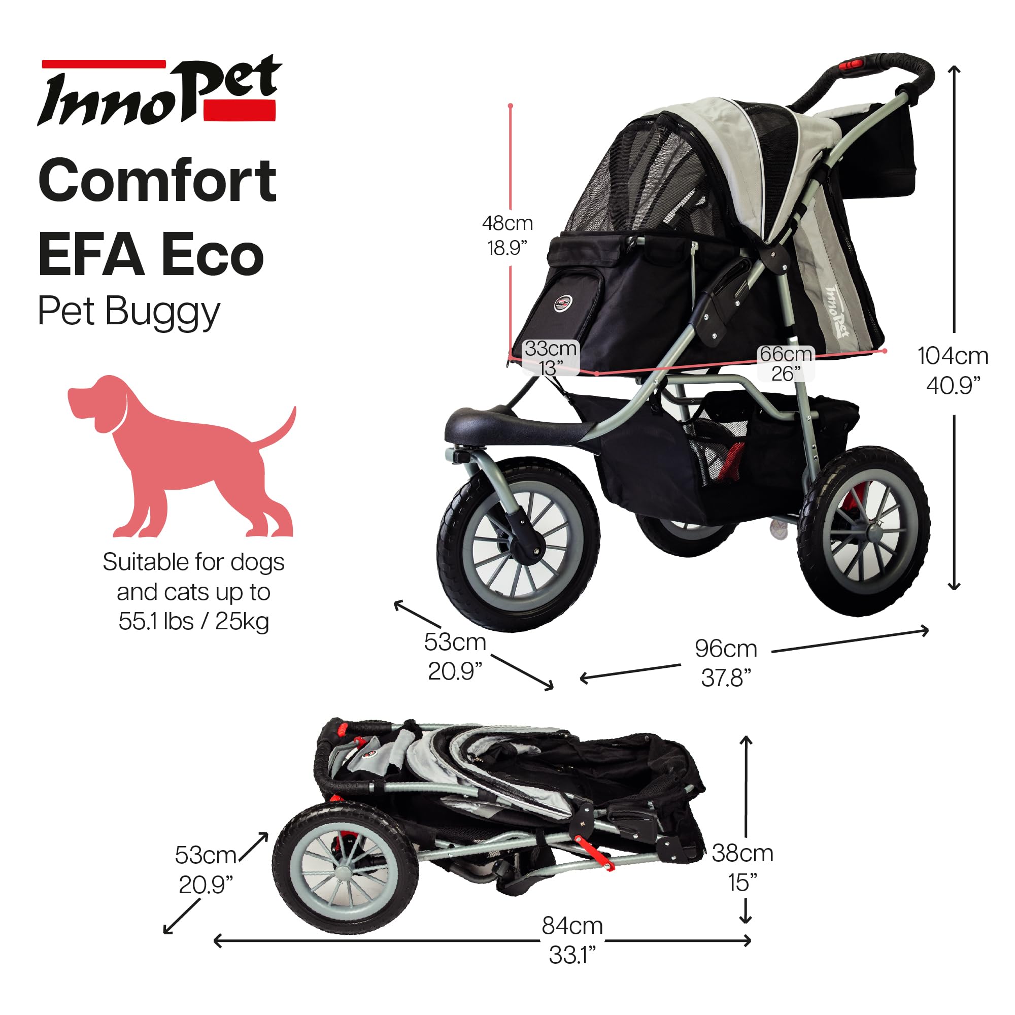 Innopet IPS-071/BS Buggy Comfort EFA ECO, wielokolorowy