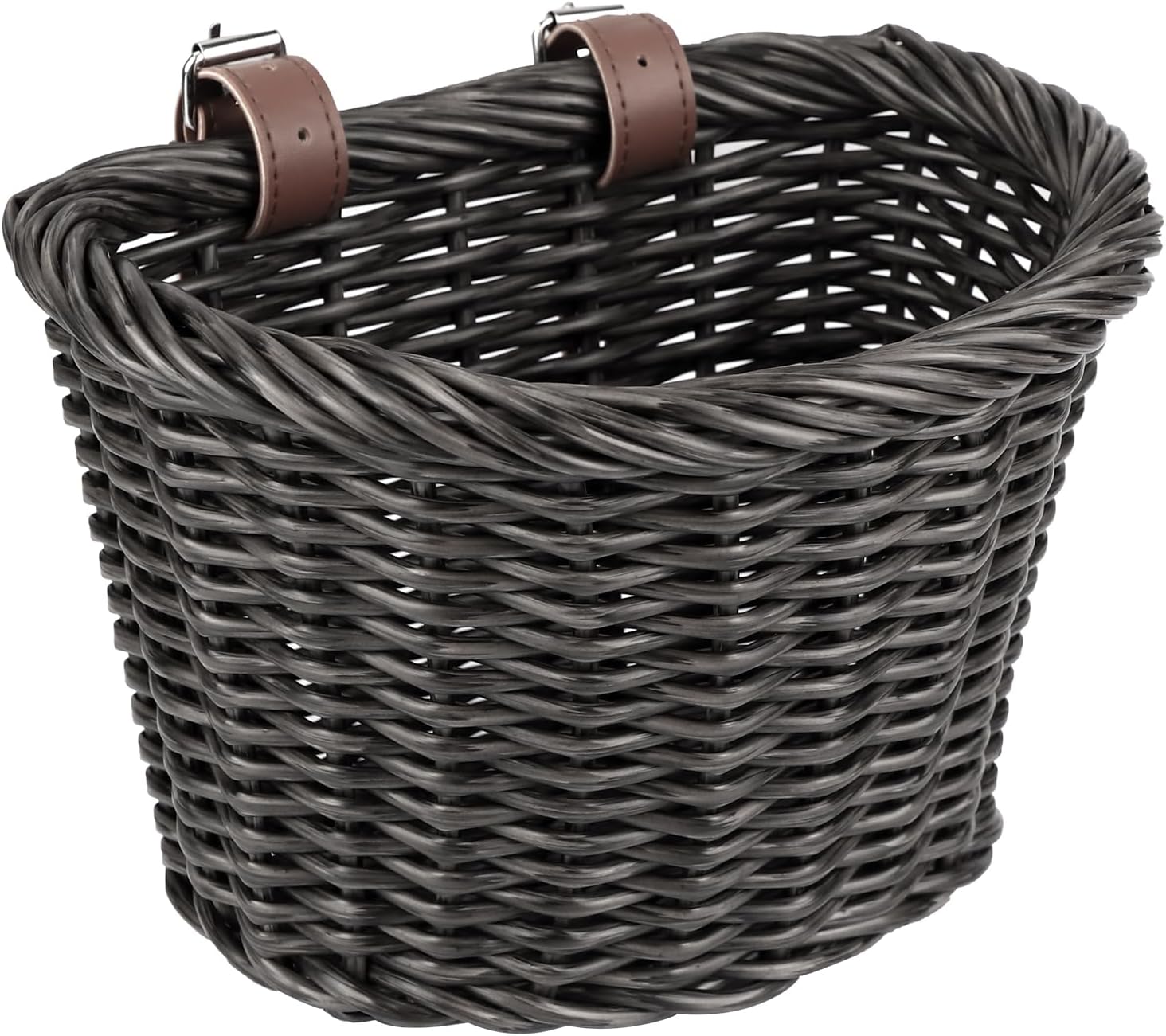 ZUKKA Bike Basket Kids Hand-Woven Waterproof Basket with Adjustable Leather Straps Mini Handlebar Bike Basket for Kids Bike Scooter