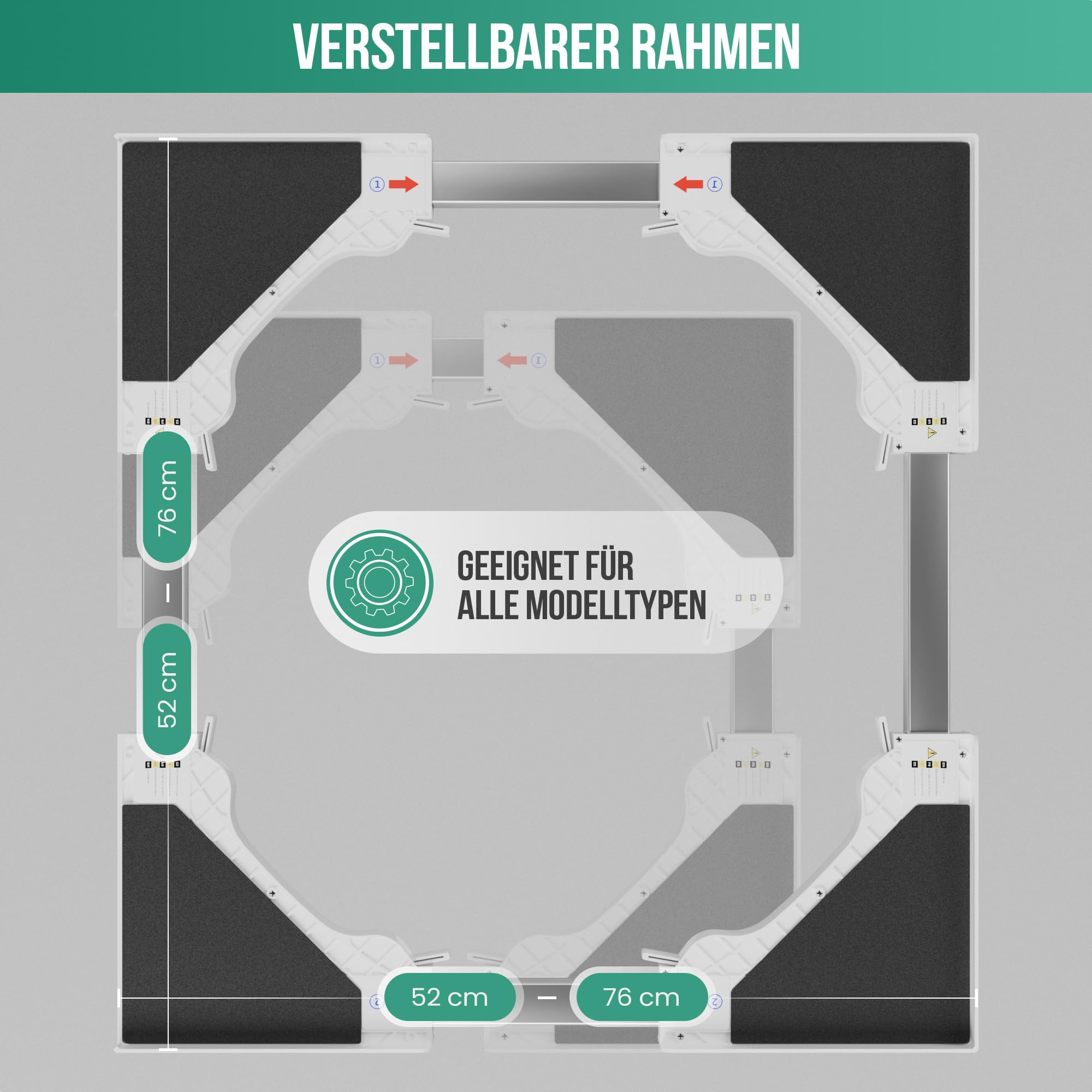 Avalo Stacking Kit Verbindungsrahmen für Waschmaschine Trockner - Universal Zwischenbaurahmen - Universell verstellbar