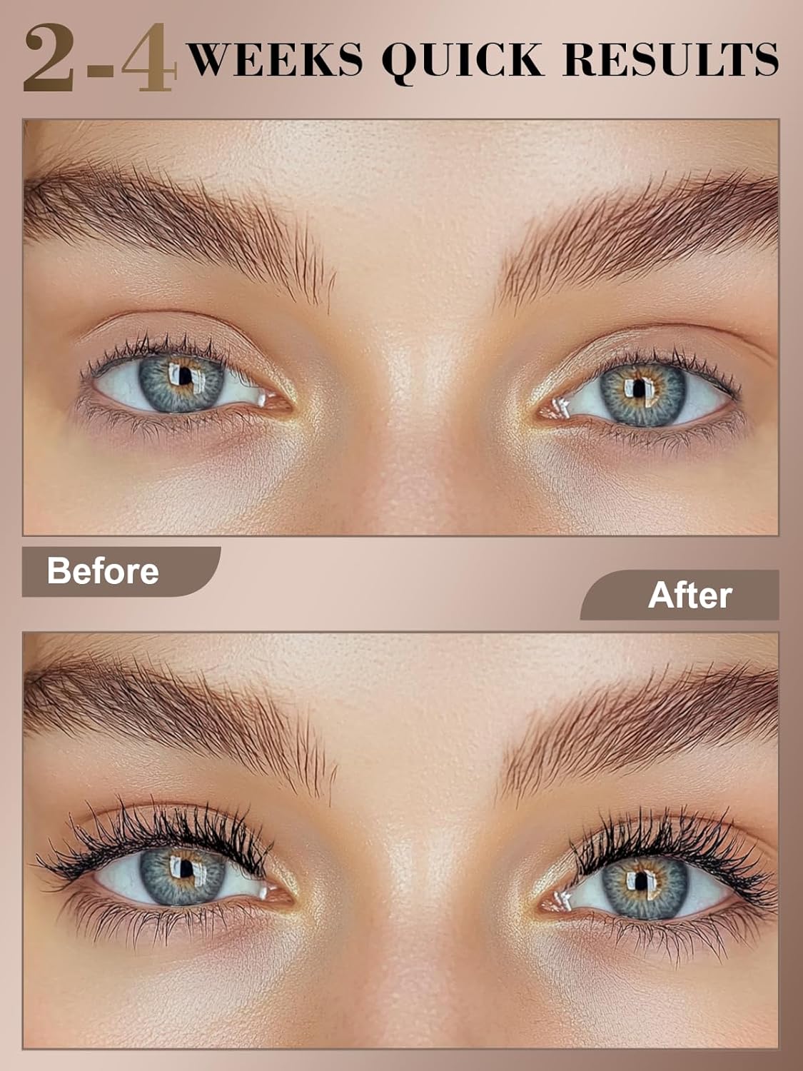 Premium Eyelash Growth Serum: Hyaluronic Acid & Peptide Rich Formula for Enhanced Density and Softness in Skincare Home Nightly Use for Building Self-Esteem girls 12-week Supply