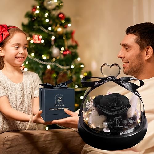 Miniatura 2 de Rosa preservada, regalo de cumpleaños para mujeres, novia, regalo de rosa de cristal real para el día de la madre, Navidad, esposa, aniversario, día