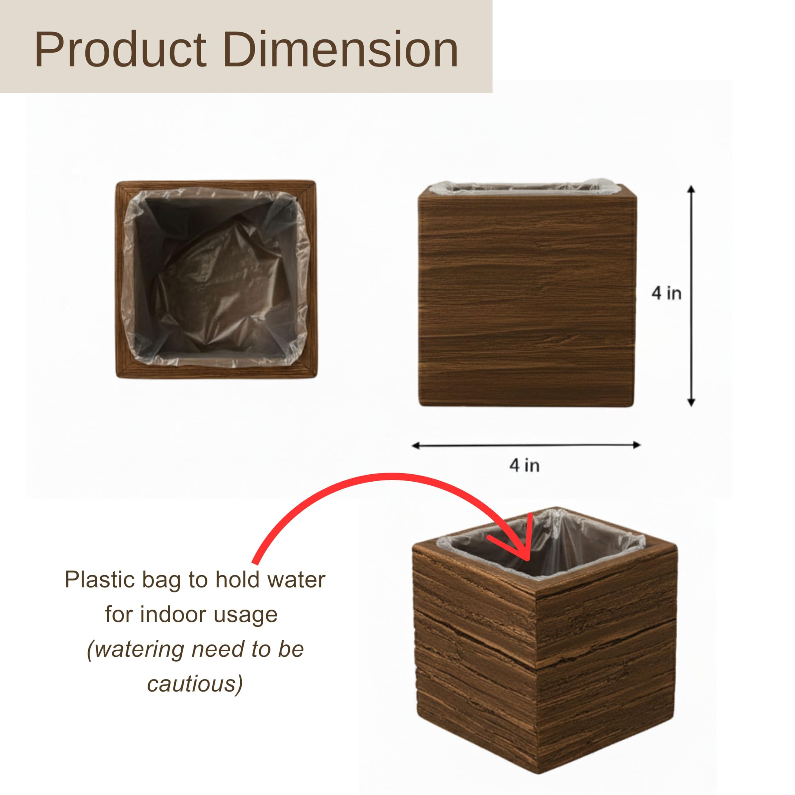LaLaGreen Wall Planters - 6 Pack Hanging Planters -8