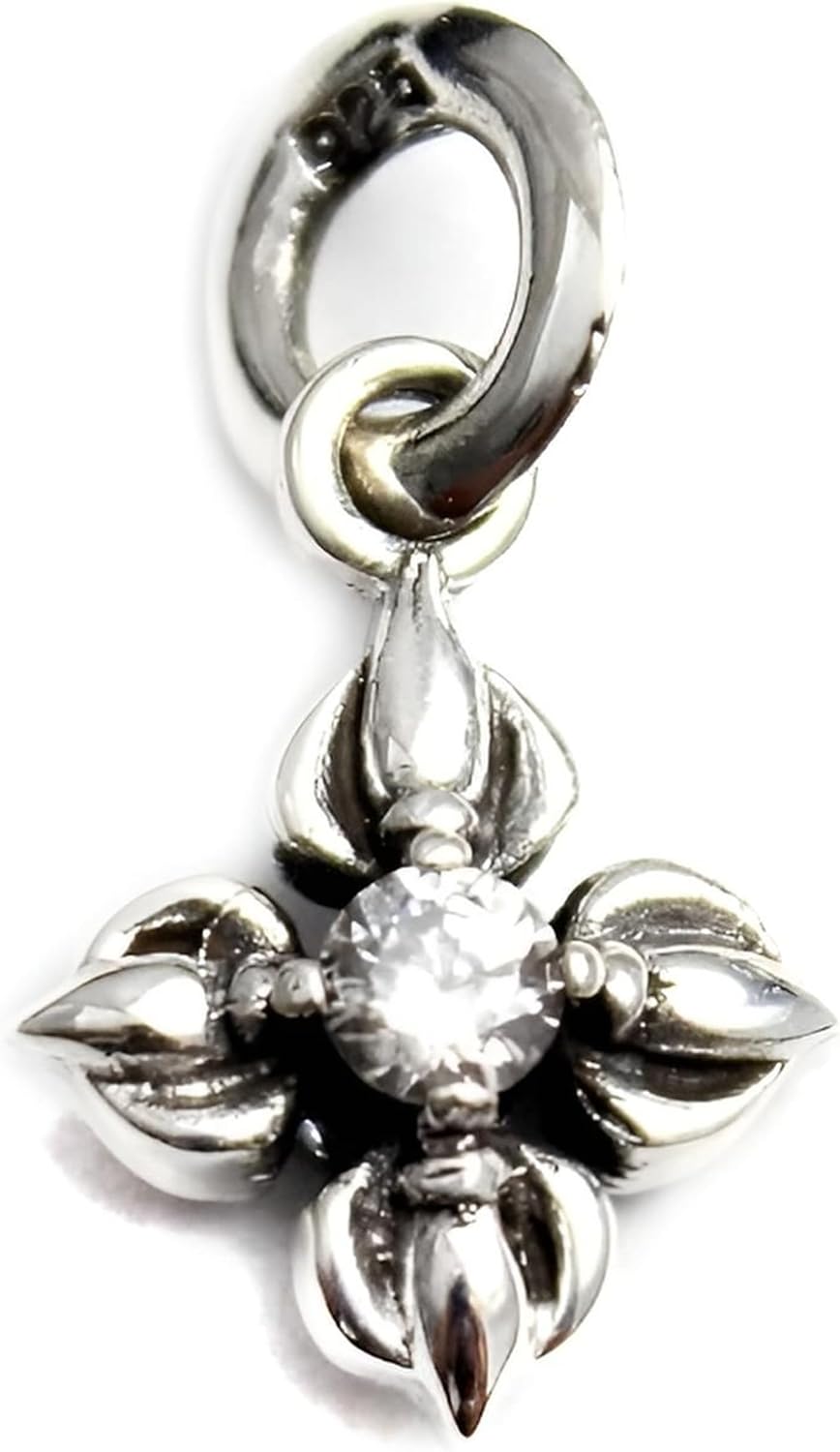 925 sterling silver small pendant COSUMOSU - Tibetan Double Vajra Dorje white