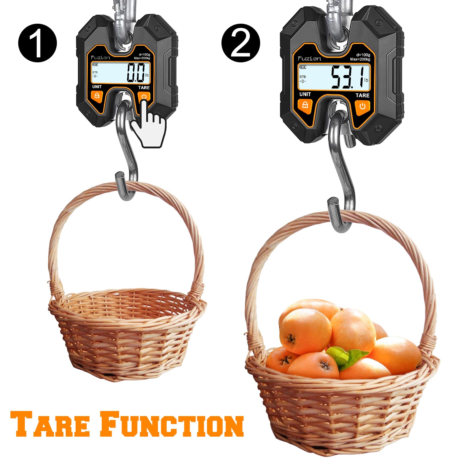 Fuzion Hanging Scale - 440lb Capacity -6