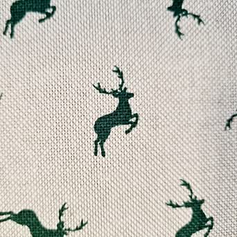 Baumwollstoff Mit Hirsch & Reh-Motiv - 140cm Breit, 180g/qm - Weihnachtsstoff Für Nähen & Deko