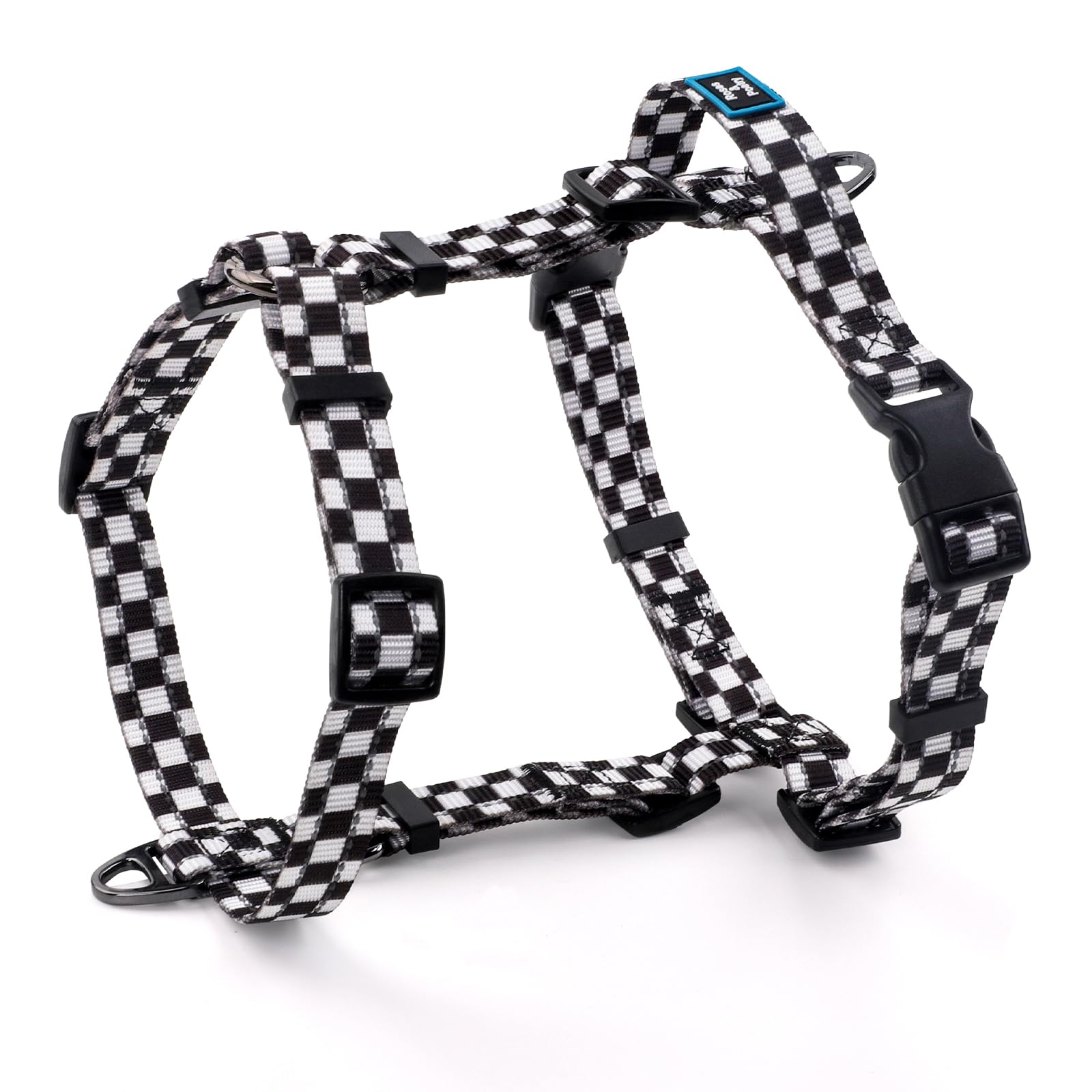 Photo 1 of Roses&Poetry Dog Harness Medium Sized Dog, 6 Point Adjustable Fit No Pull Harness with Handle for Control and Easy Walking, Reflective Pet Halter Harnesses?Blackwhite-M?