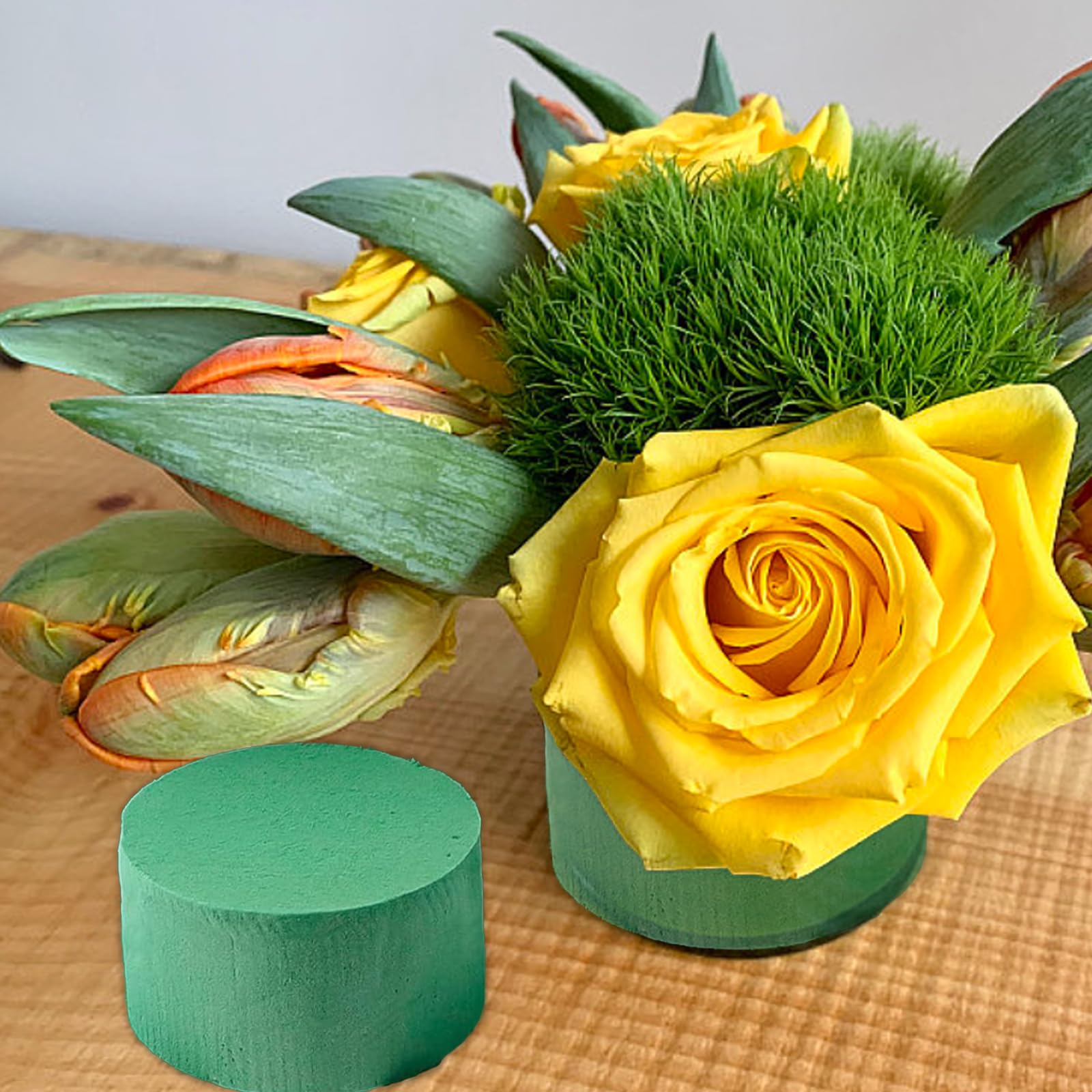 12 Spugne Floreali Rotonde Per Fiori - Schiuma Umida/asciutta 8cm Per Matrimoni E DIY - Foto 7