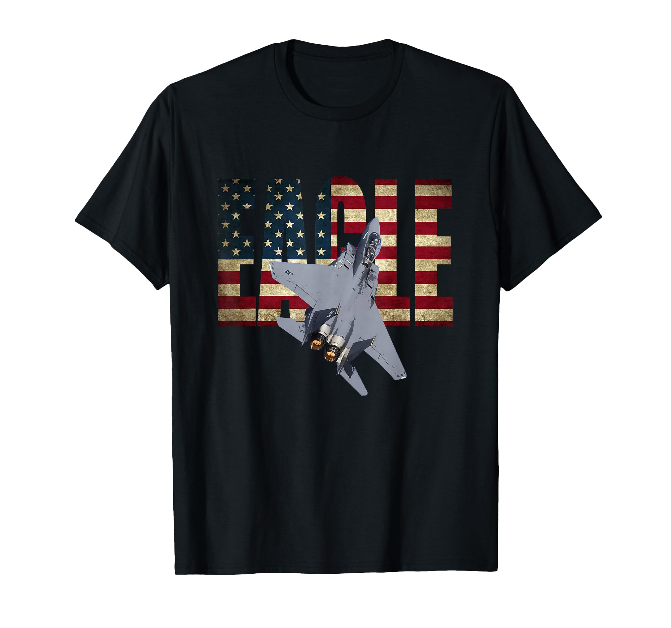 F-15 Eagle US American Flag T-Shirt