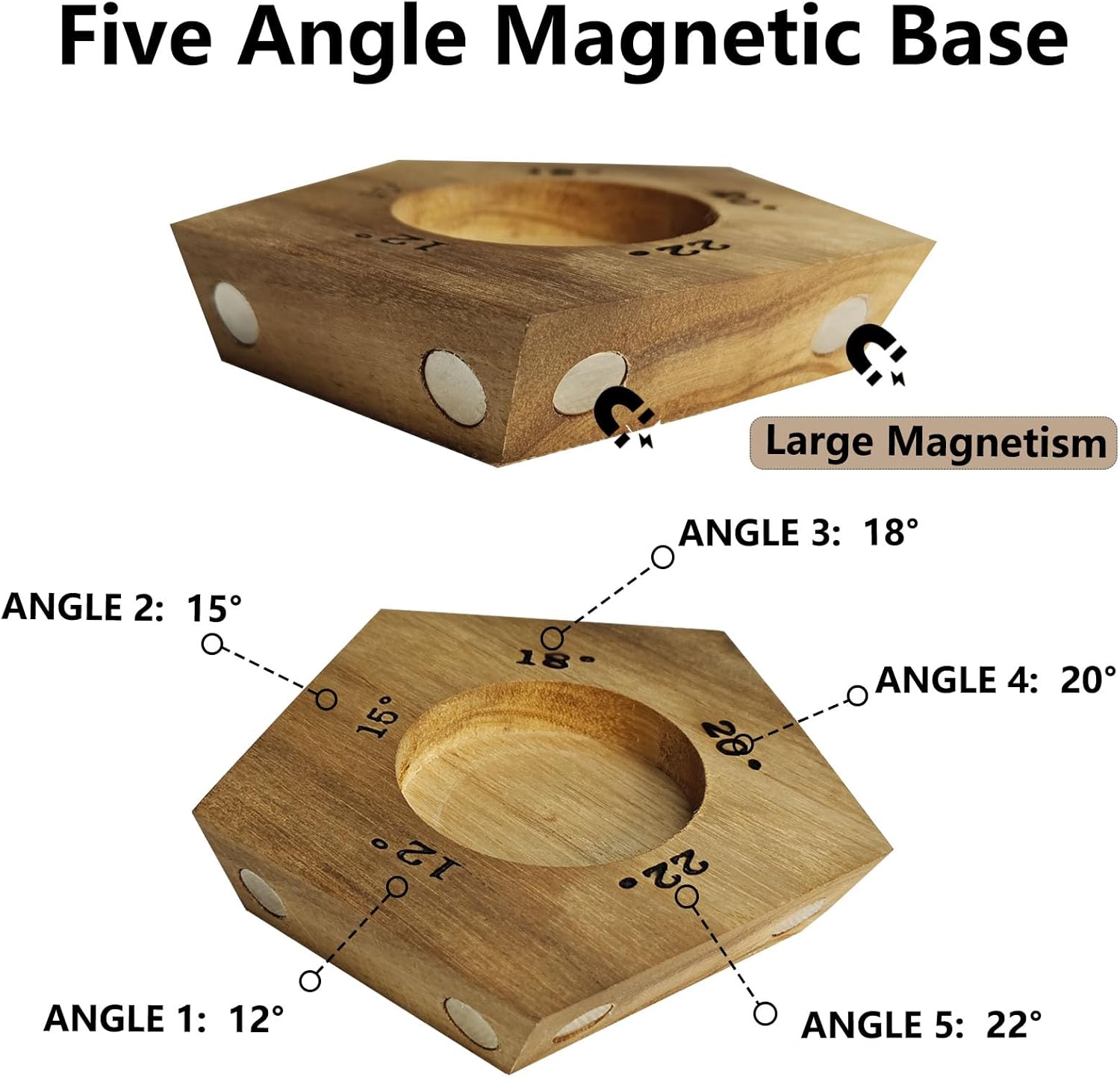 Acacia Rolling Knife Sharpener with 4 Diamond discs and 2 Corundum discs, Rolling Knife Sharpener Kit with 5 Magnetic Angle Offer 12/15/18/20/22°