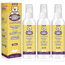 Enhanced Cat Deterrent Spray 10.14 Fl Oz No Scratch for Cats Indoor & Outdoor Keep Off Cat Spray Natural Safe Repellent for Effective Training Aid for Furniture Curtain Protection 3.38 oz 3 pack
