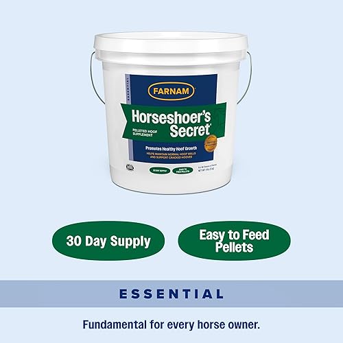 Miniatura 9 de Farnam Horseshoer's Secret Pelleted Hoof Suplementos, promueve un crecimiento saludable de los cascos, mantiene las paredes de los cascos y apoya
