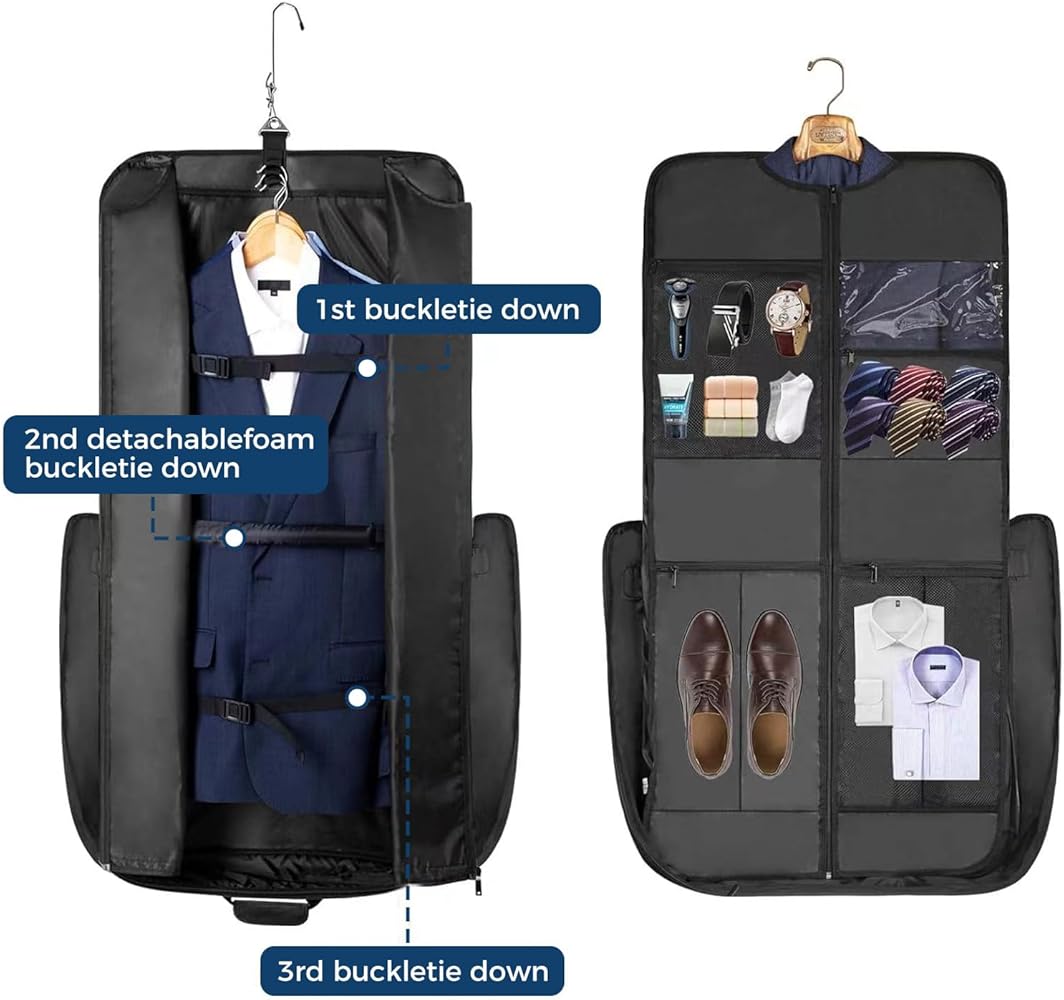 Amazon.com | Noozion Garment Bag for Travel, Large Carry On Suit