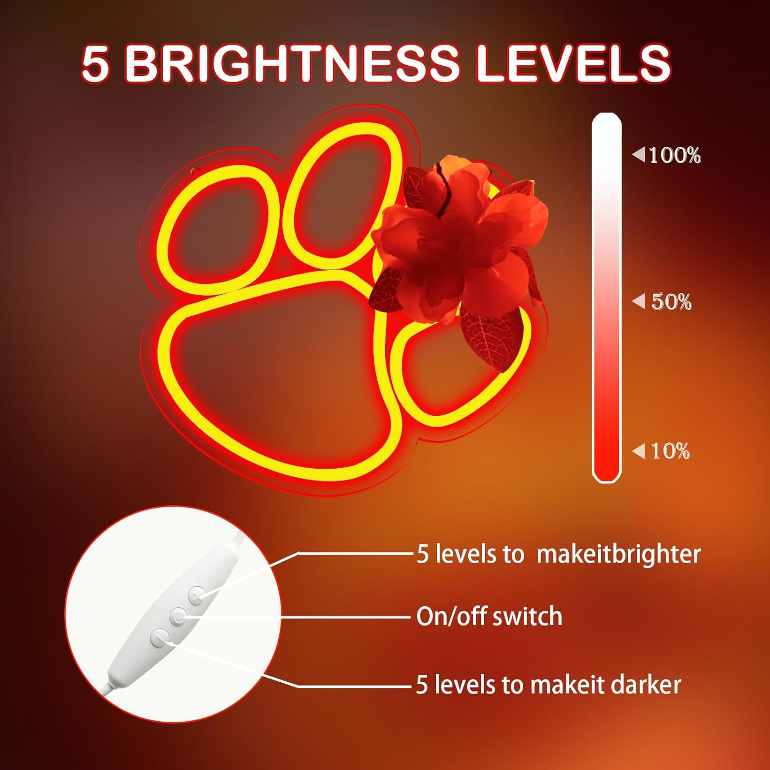 Balanar University Neon Sign for Wall Decor , LED Dimmable University Football Team Neon Light, College Team Logo Neon Light for Man Cave Dormitory Bar Club Birthday Party Garage Decoration12.2*12.7In - Image 4