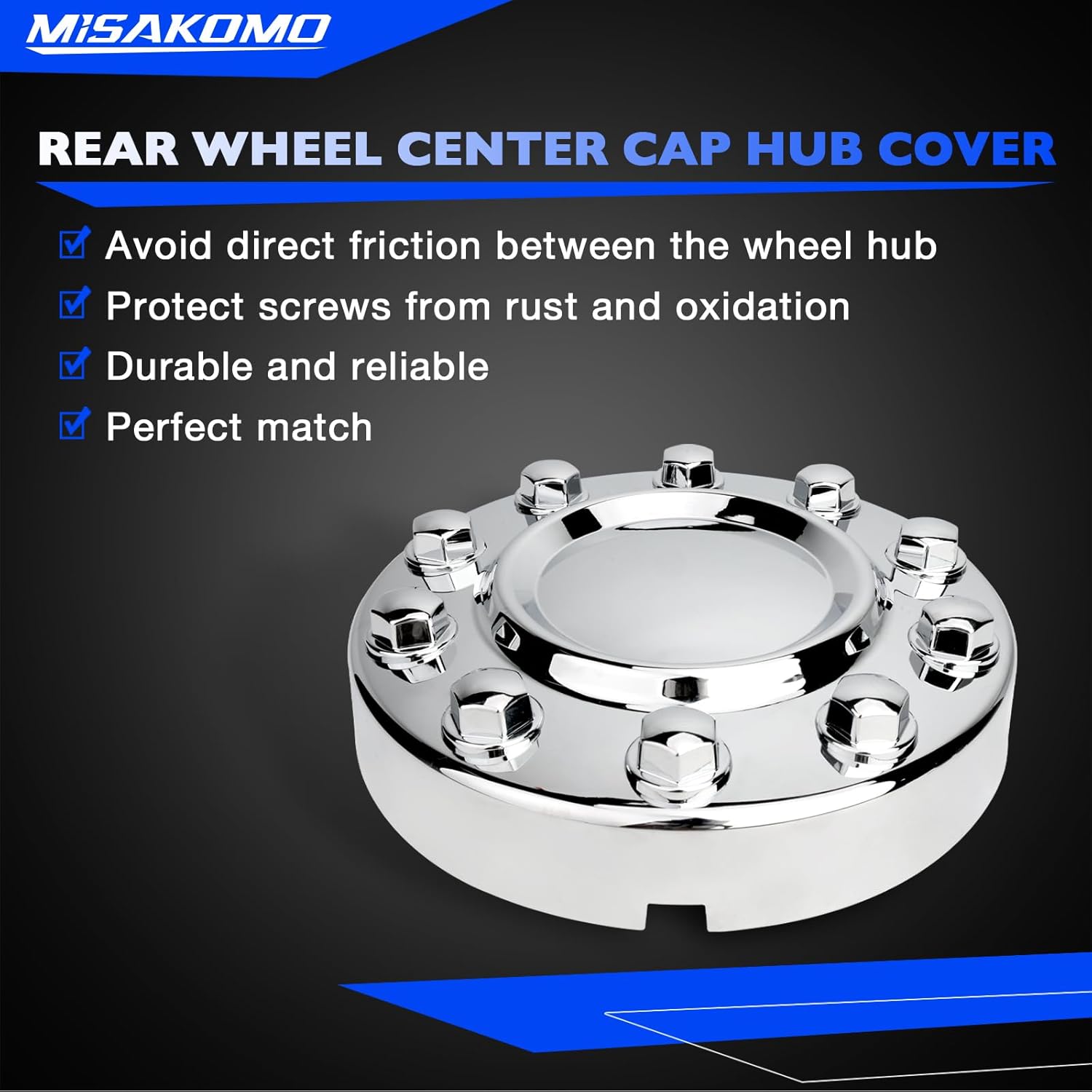 Front Wheel Center Cap Hub Cover Compatible with 2011-2018 RAM 4500 2011-2018 RAM 5500 Replace# 68053038AA