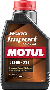 Motul Asian Import 0W20 Synthetic Oil | API SP, ILSAC GF-6A | Supports Fuel Efficiency and Long-Term Engine Protection | Compatible with Honda, Toyota, Nissan, Hyundai, Kia, Subaru | 1L