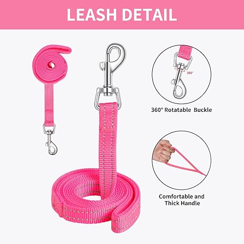 Vista 88 de AMTOR - Arnés para perro con correa, arnés reflectante, ajustable y sin tirones para cachorros con chaleco acolchado para perros y gatos Beige