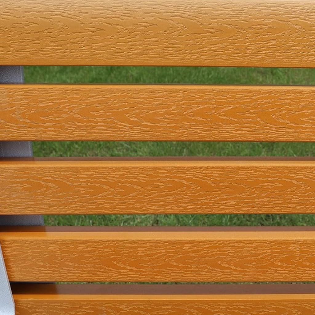 Patio Benches for Outdoors Park Chair Outdoor Bench Seat Plastic Wood Double Rest Backrest Leisure Garden Benches for Outdoors