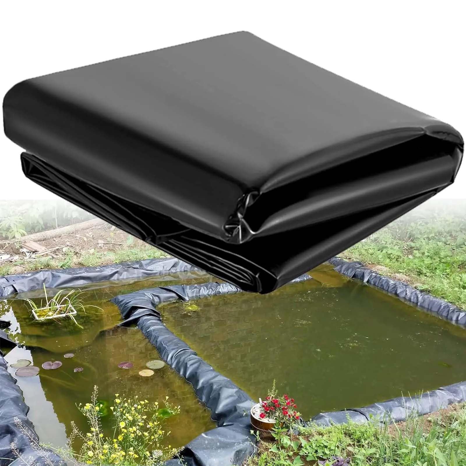 Revêtement pour bassin de jardin membrane noire flexible pour bassin à poissons