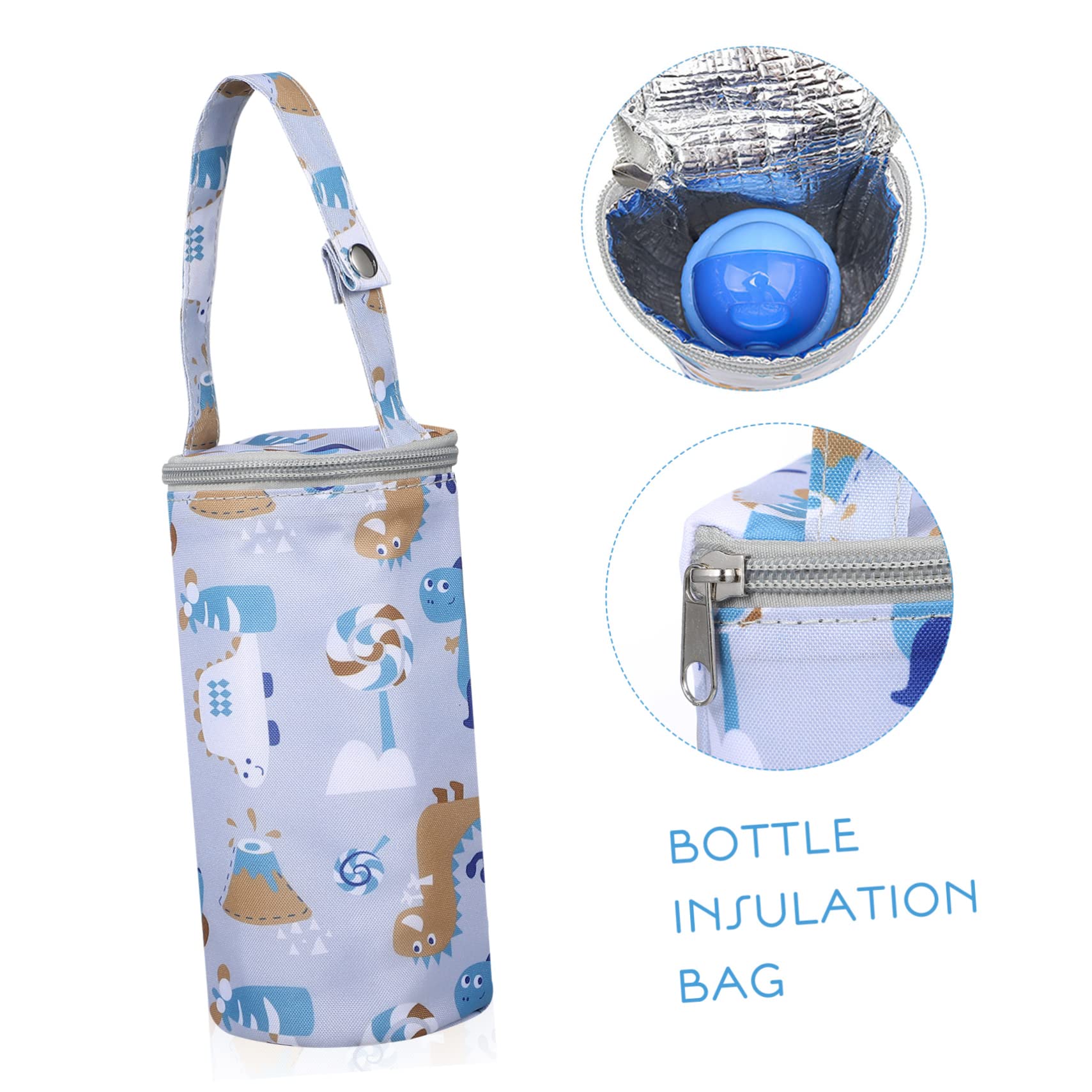 Kisangel 2 Series Bolsa Térmica Portátil Bolsas Aisladas Cálido Cubierta Térmica Bolsas De Botellas Aisladas Bolso De Mano con Botella De Leche Algodón De Capa Intermedia 2 Piezas*2