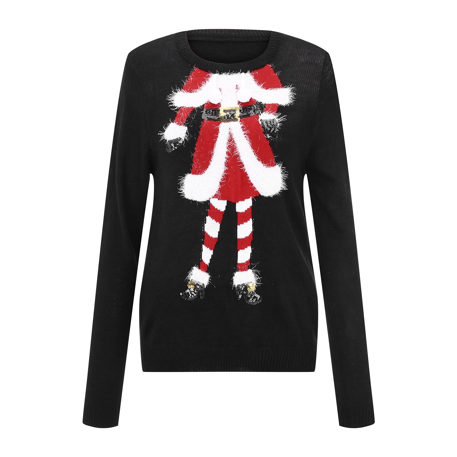 Pull De Noël Moche Drôle Pour Femmes, Sweat-shirt De Noël Grande Taille, Sweat-shirt De Film De Noël, Cadeaux De Noël En Vrac, Col Ras Du Cou De Noël Preppy - France