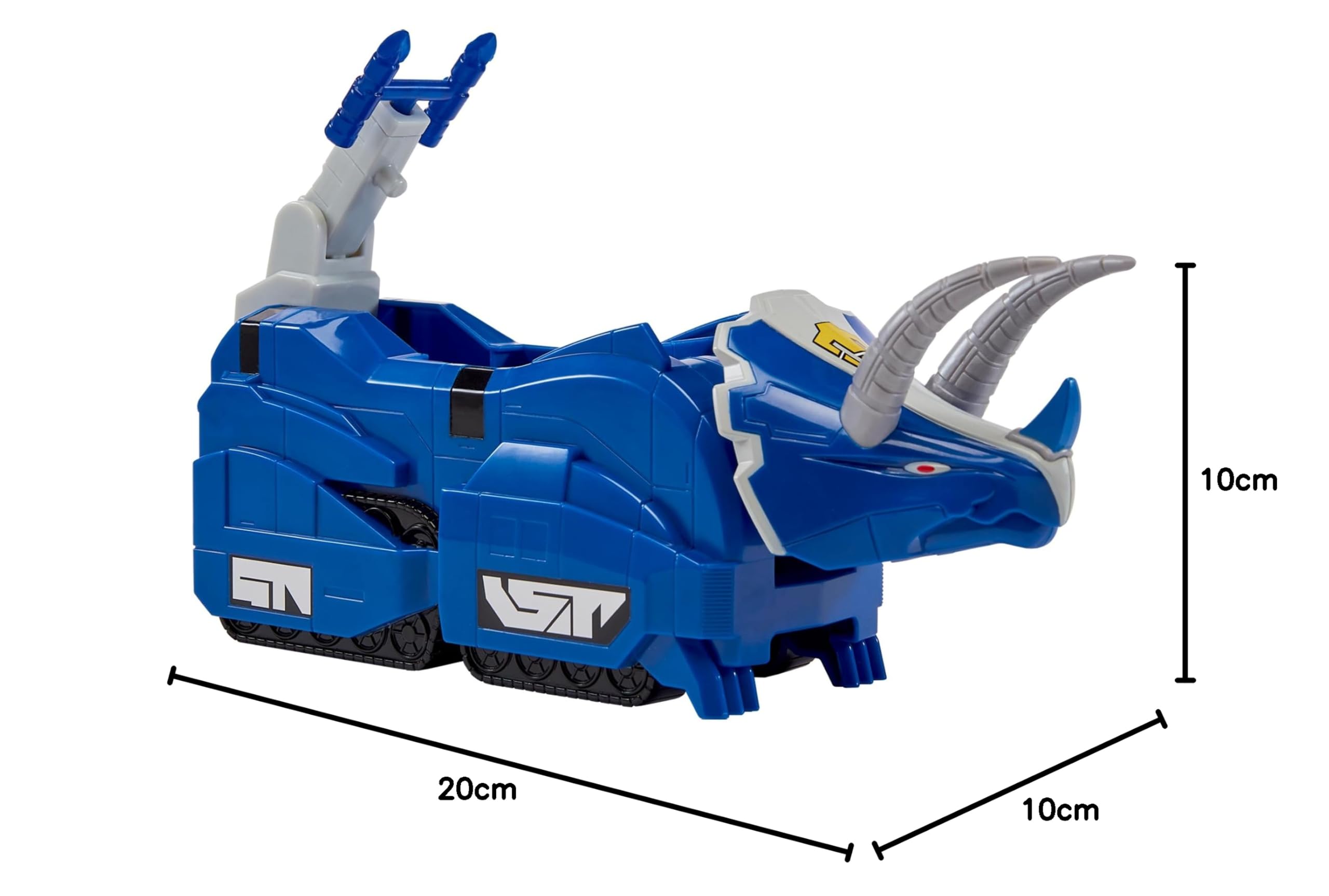 Power Rangers - Kolekcja Megazord, przegubowe Zords, Figurka, 20 cm, model Triceratops Dinozord, dla dzieci od 4 lat, PWG051